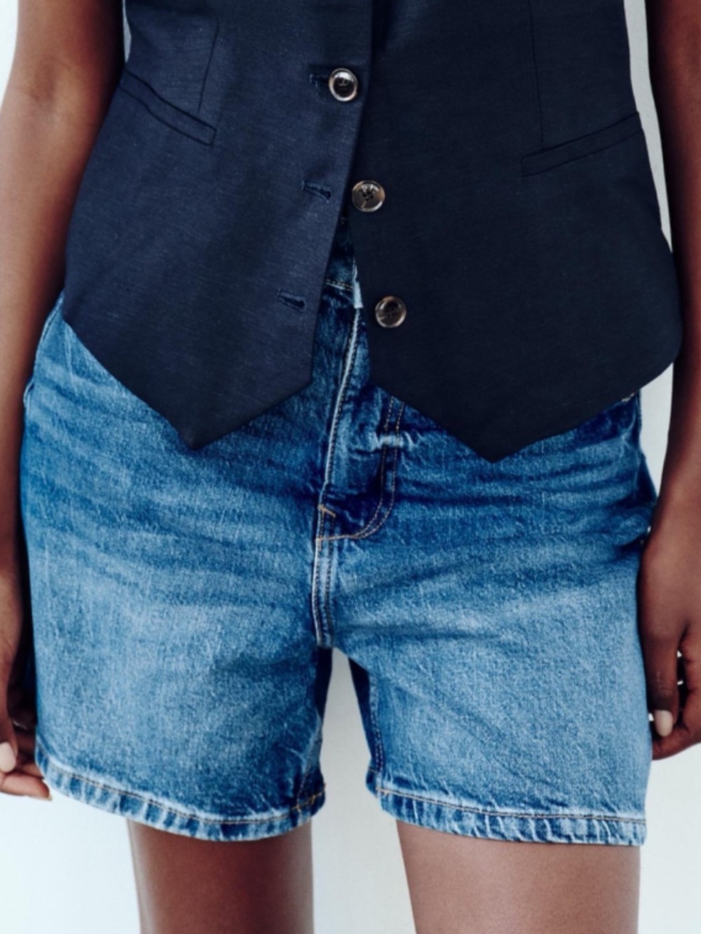 Zara Blue Denim Jean Shorts